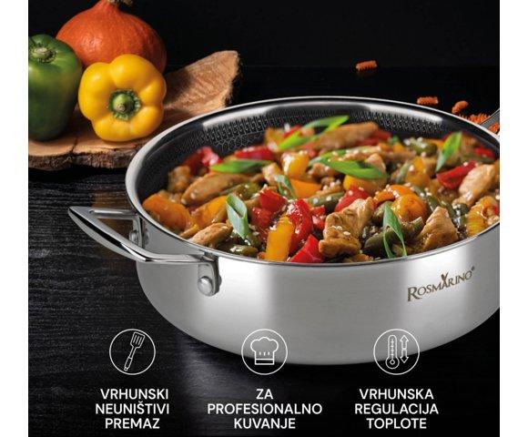 Rosmarino HexaPro 24cm tiganj sa ručkom i poklopcem - slika 3