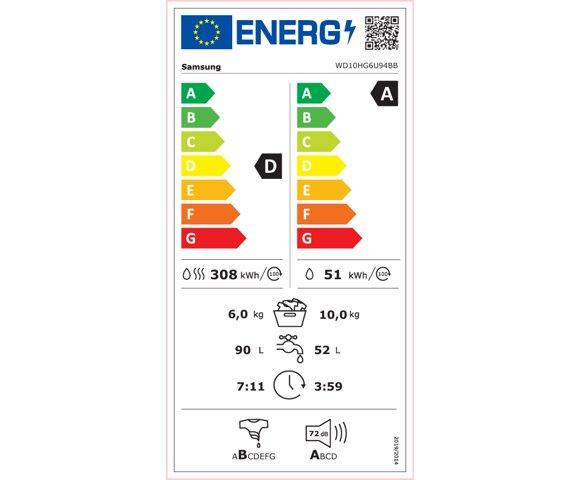 Samsung veš mašina (kombinovana) AI Wash 10kg + 6kg (Crna) - slika 12
