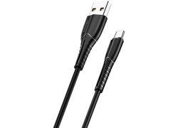 USAMS U35 Type-A / Type-C 1m Black kabl