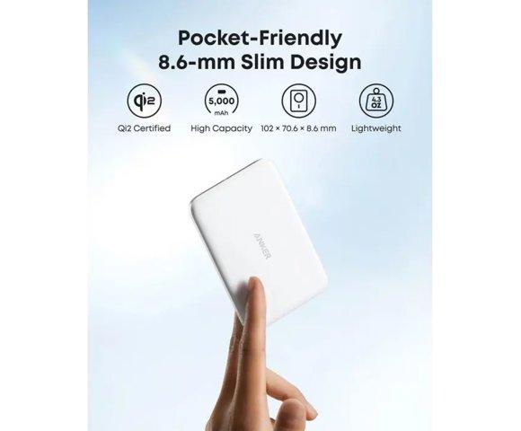 Anker Nano Power Bank (5K, Slim) White - slika 3