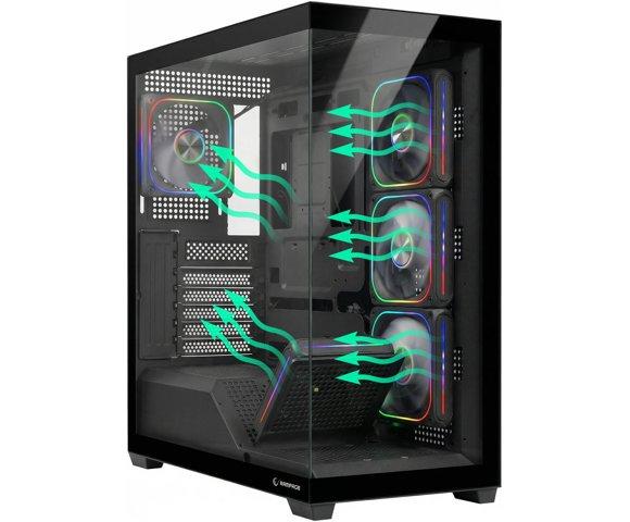 Rampage SYLON 850W Black kućište - slika 2