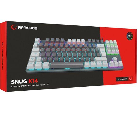 Rampage SNUG K14 (Blue Switch) Gray tastatura - slika 7