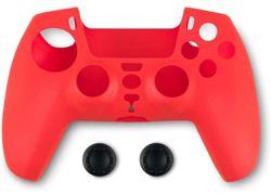 Spartan Gear Silicon Skin Cover i Thumb Grips (Red) PS5