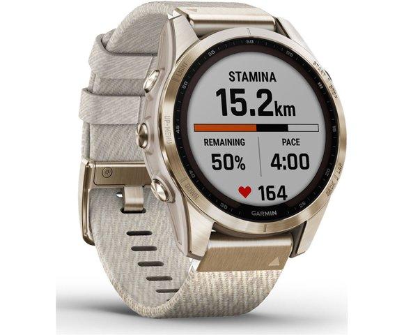 Garmin Fenix 7S Sapphire Solar Edition (Krem/Gold) - slika 6