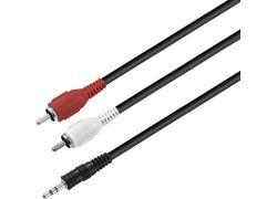 E-GREEN Audio 3.5mm stereo - 2xRCA M/M 5m