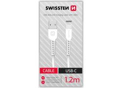 Swissten USB / USB-C 1.2m bijeli kabl