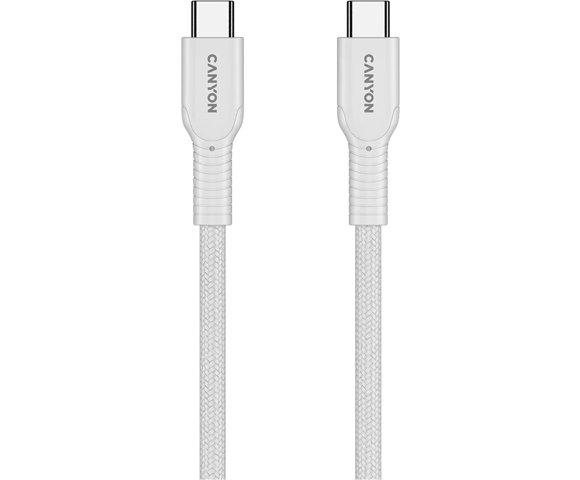 Canyon OnWire 60CL White USB-C 60W 1m pleteni kabl - slika 3