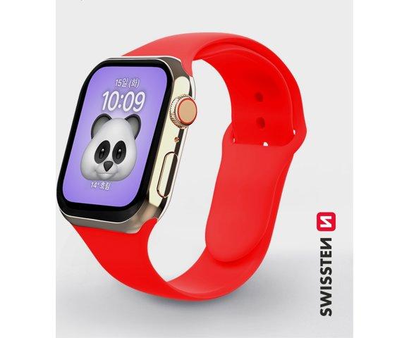 Swissten Apple watch Silicone band 42-49mm (Red) - slika 2