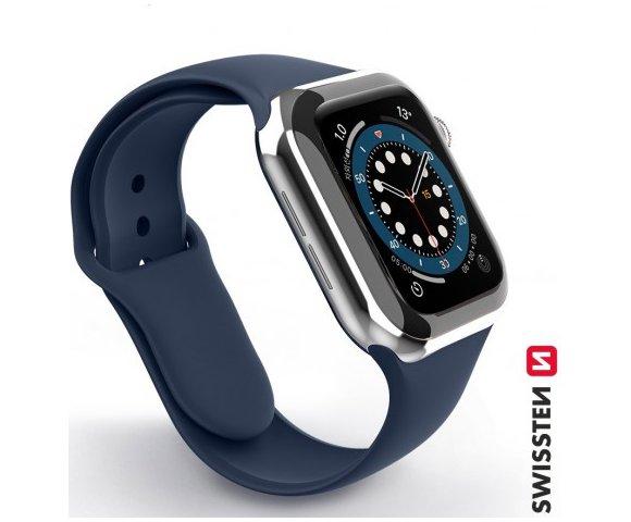 Swissten Apple watch Silicone band 42-49mm (Navy) - slika 2