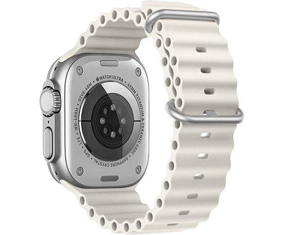 Swissten Apple watch Silicone band Marine straps 42-49mm (Stone Grey) - slika 2
