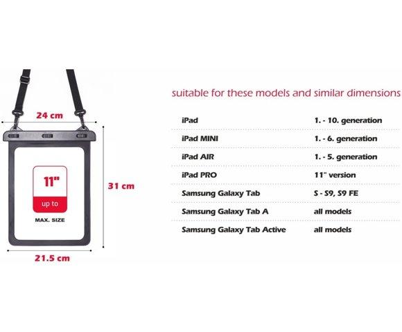 Swissten Waterproof tablet case 11-inch - slika 3