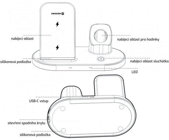SWISSTEN Wireless Charger 3in1 - slika 5