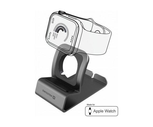 Swissten Apple Watch Aluminium Stand (Grey) - slika 2