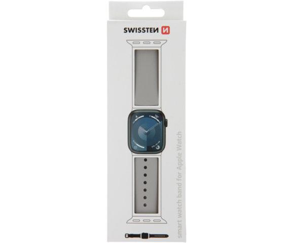 Swissten Apple watch Silicone band 42-49mm (stone gray) - slika 3