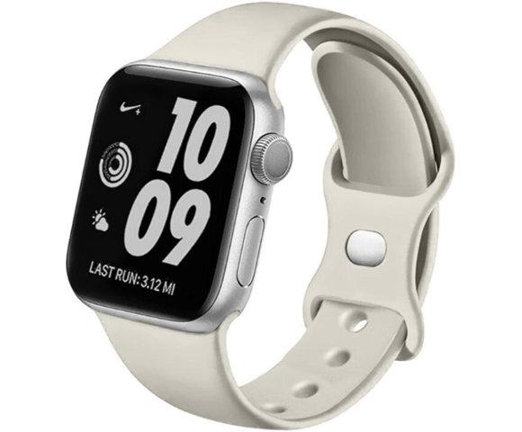 Swissten Apple watch Silicone band 42-49mm (stone gray) - slika 2