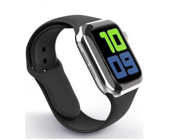 Swissten Apple watch Silicone band 42-49mm (Black) - slika 2