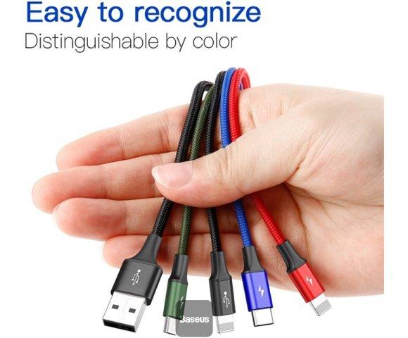 Baseus 4-u-1 kabl - Lightning - Type C - micro USB - slika 4