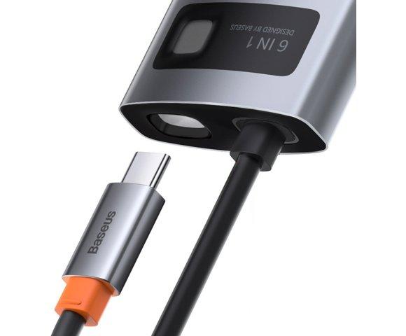 Baseus Metal Gleam 6-u-1 HUB (CAHUB-CW0G) - slika 3