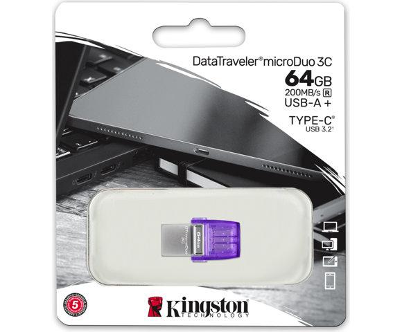 Kingston DataTraveler microDuo 3C USB A/Type C 64GB - slika 4