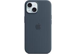 Apple iPhone 15 Silicone Case with MagSafe Storm Blue
