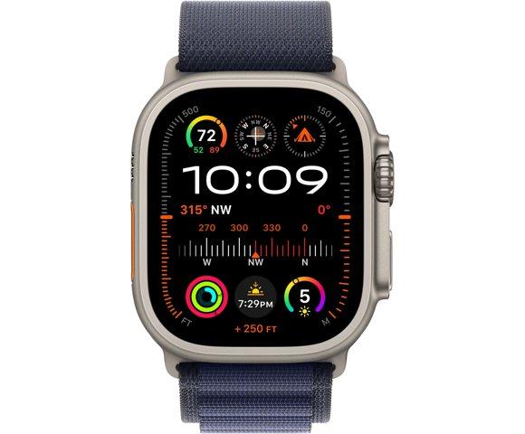Apple Watch 49mm Loop: Navy Alpine Loop Medium - Natural Titanium Finish - slika 3