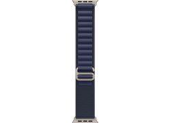 Apple Watch 49mm Loop: Navy Alpine Loop Medium - Natural Titanium Finish