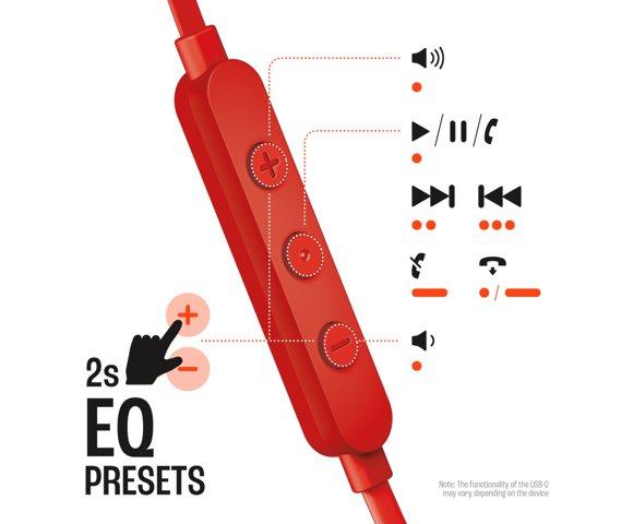 JBL Tune 305C USB (Red) slušalice - slika 2