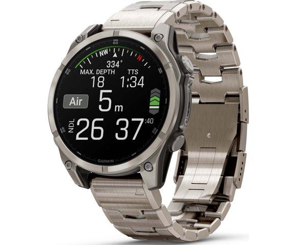 Garmin Fenix 8 47mm Sapphire Titanium Khaki smartwatch - slika 3