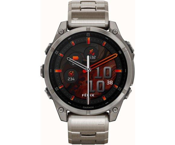 Garmin Fenix 8 47mm Sapphire Titanium Khaki smartwatch - slika 2