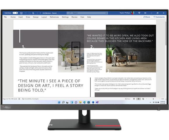 Lenovo ThinkVision S27i-30 63DFKAT4EU monitor - slika 9