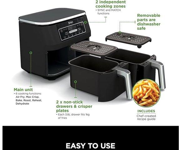 Ninja Foodi Dual Zone Airfryer AF300EU - slika 3