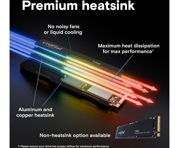 Crucial T705 1TB PCIe Gen5 NVMe M.2 SSD - slika 4
