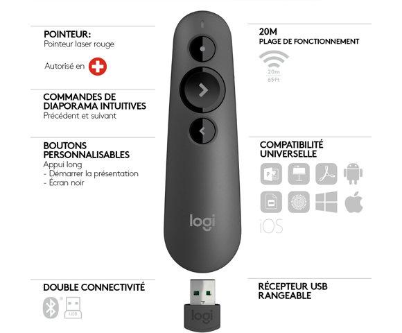 LOGITECH R500s Laser Pointer Presentation Remote - slika 5