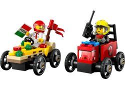 LEGO Pizza vs. Fire Truck Race Car Pack