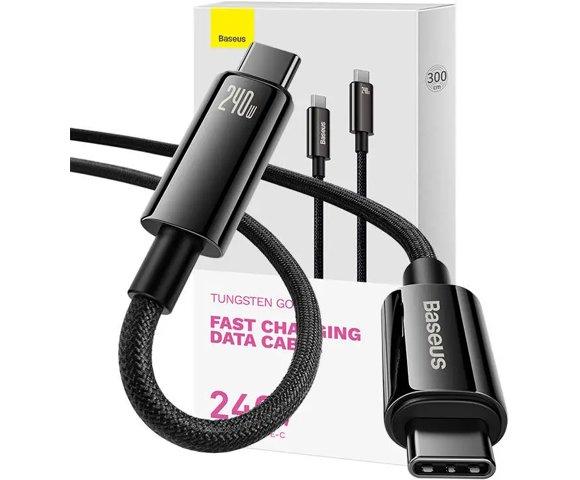 Baseus Tungsten Gold USB-C 240W 3m kabl - slika 2