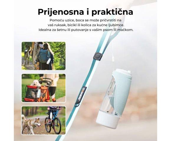 Dogness 2-in-1 Pet Water Bottle 438ml (Pink) - slika 3