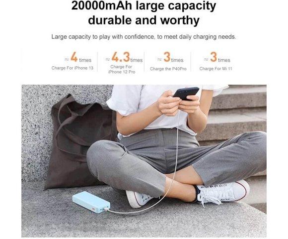 Baseus Airpow 20000 mAh 20W powerbank (Blue)  - slika 3