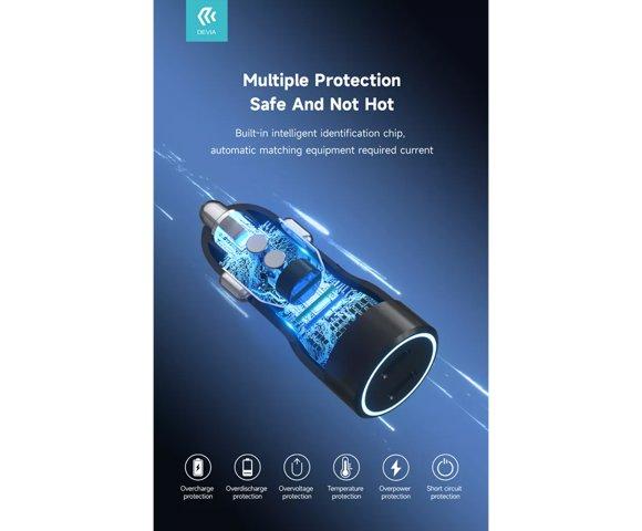 Devia Smart 40W PD 2x USB-C car charger - slika 4