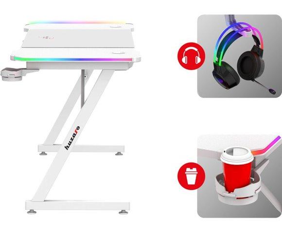 Huzaro Hero 3.3 White RGB gaming sto - slika 3