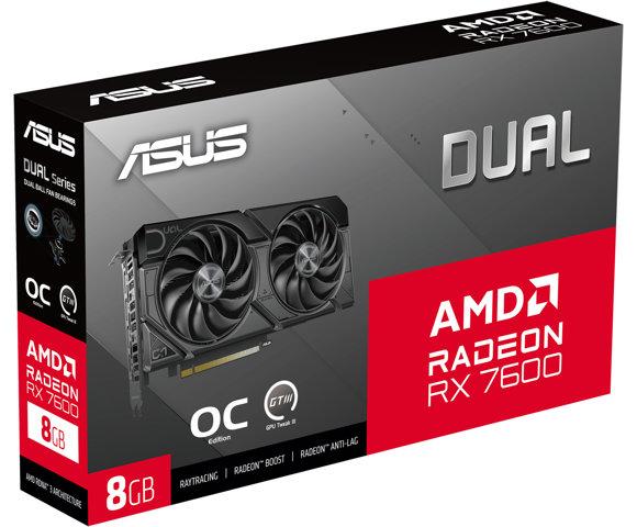 ASUS DUAL RX7600 OC 8GB EVO grafička kartica - slika 2
