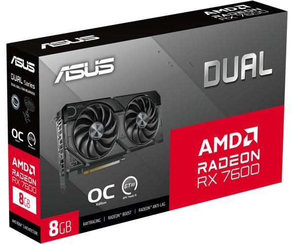 ASUS DUAL RX7600 OC 8GB EVO grafička kartica - slika 2