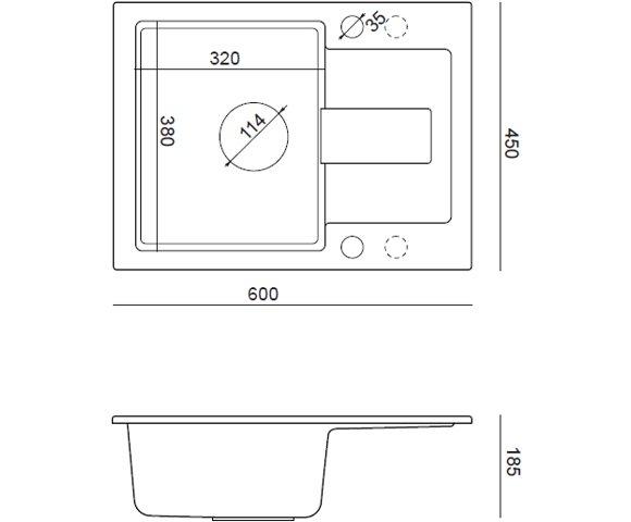 Quadron CHRISTIAN 116 GraniteQ (crna) sudopera - slika 3