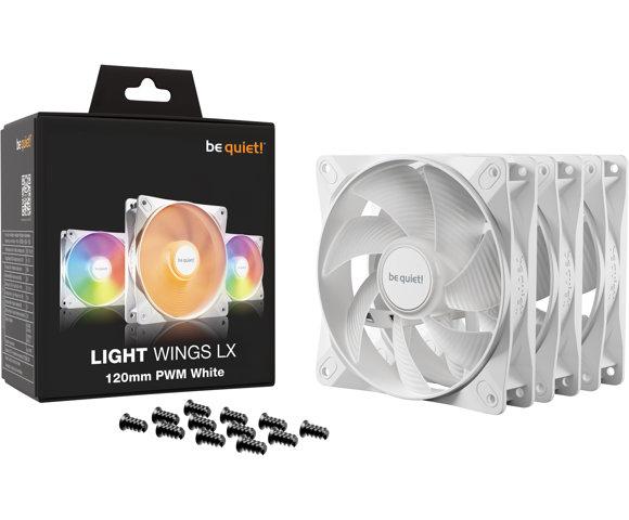 BeQuiet LIGHT WINGS LX 120mm PWM 3-Pack White - slika 4