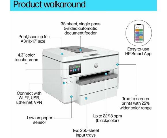 HP OfficeJet Pro 9730 Wide Format AIO Printer - slika 6