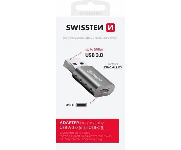 SWISSTEN OTG Adapter USB-A (M) / USB-C (F) - slika 2