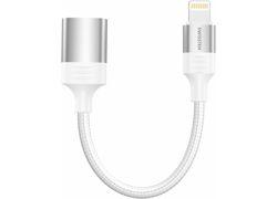 Swissten OTG Adapter Textile Lightning / USB-A 0,12 M White