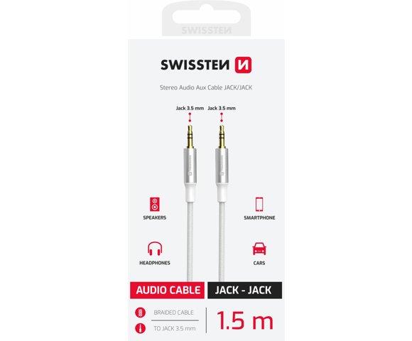 Swissten Audio 1.5m White kabl  - slika 2