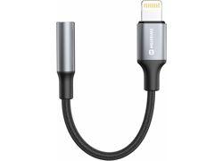 Swissten Textile Lightning / 3.5mm AUX 0,15 M Black