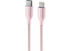 Swissten Textile II USB/Lightning 1.5m Pink