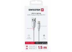 Swissten Textile II USB/Lightning 1.5m White